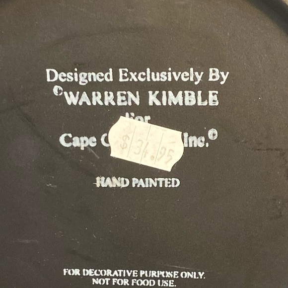 Vintage Warren Kimble Hand Painted Limited Edition Plates for Cape Craftsmen - Picture 5 of 6